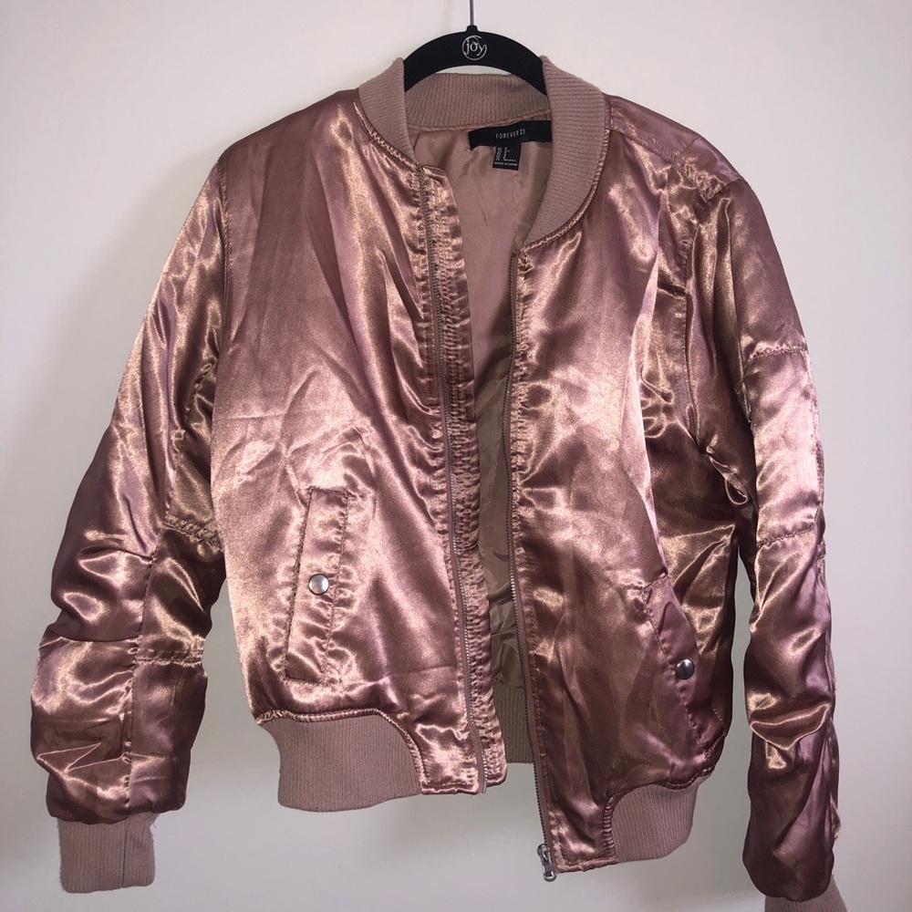 Rose Gold Bomber Jacket